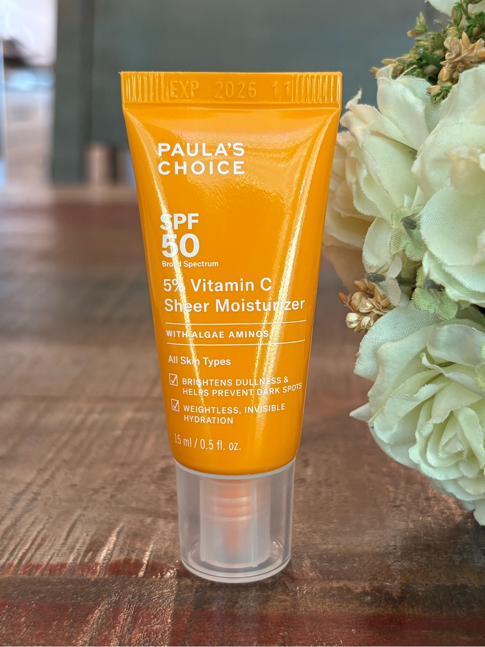 NEW Paula’s Choice SPF 50 Broad Spectrum 5% VITAMIN C Sheer MOISTURIZER!
